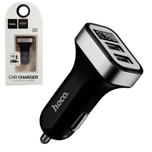АЗУ HOCO Z3 2USB 3.1A LCD car charger
