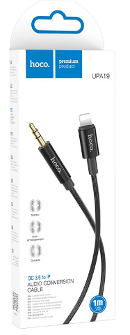 Кабель AUX HOCO UPA19 AUX Jack 3.5 (m) - Lightning (m), 1 м
