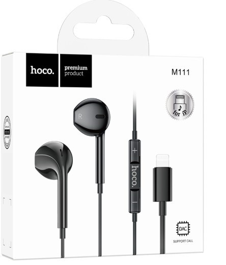 Гарнитура HOCO M111 Max Primero, Lightning, 1.2 м,