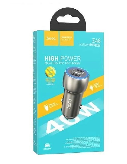 АЗУ HOCO Z48, Tough 2USB-C, 3А, PD40W, QC3.0