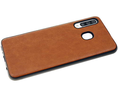 Накладка для SAMSUNG A105F A10, M105F M10, эко-кожа, светло-коричневый