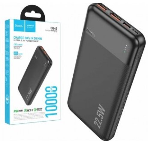 Внешний аккумулятор HOCO DB43 Coolmix , 2USB, PD20w, 10000 мАч