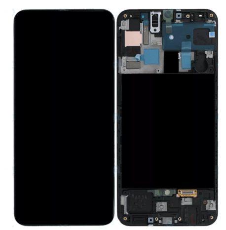 Дисплей для SAMSUNG A505F A50 в сборе с сенсором, черный  OLED