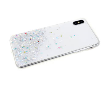Накладка для HUAWEI Honor 8A Y6 2019 8A PRO Y6S Крупные блестки, белый