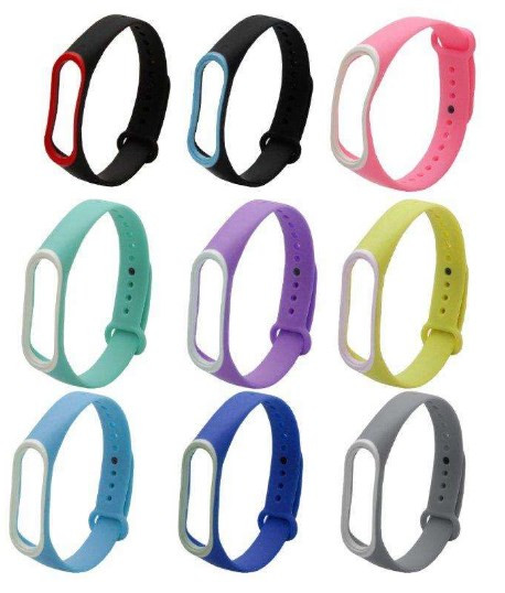 Ремешок для Mi band 3/4, с окантовкой, желто-красный