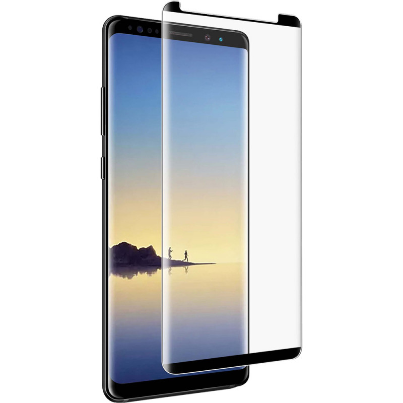 Защитное стекло для SAMSUNG Note 8,  полный клей, черный