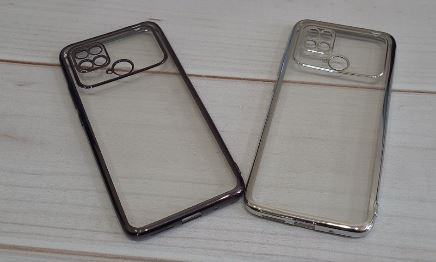 Накладка для XIAOMI Redmi 10C POCO C40, с рамкой, серебро