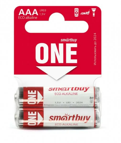 Батарейка Smartbuy ONE LR03 2SB, SOBA-3A02SB-Eco. алкалиновая