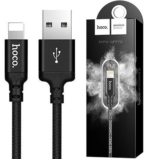 USB кабель для lightning HOCO X14, Times Speed, текстильный