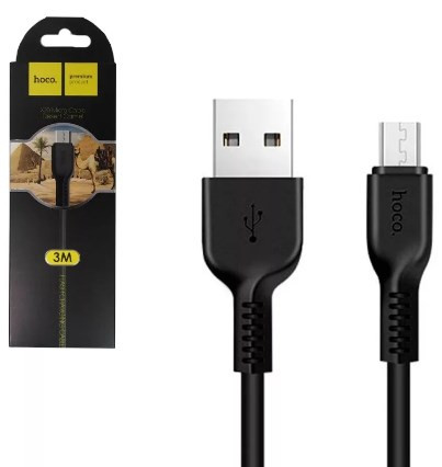 USB кабель для Micro HOCO X20 черный (3м)
