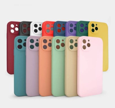 Накладка для Apl IPh 13 Pro Max, SILICONE COVER Soft-touch, с защитой камеры, бело голубой