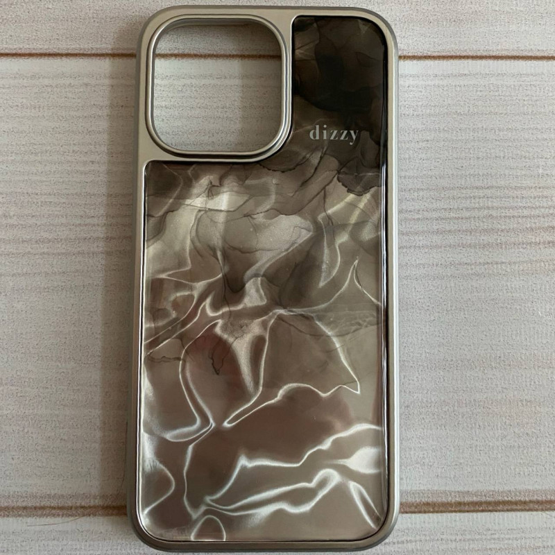 Накладка для Apl IPh 16,  перламутровый мрамор, черный