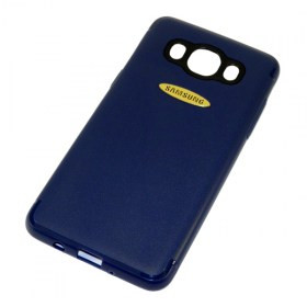 Силикон для SAMSUNG J120F (J1 2016), имитация кожи, синий