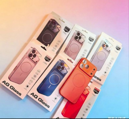 Накладка для Apl IPh 17 Pro Max, AG Glass, Magsafe, черный