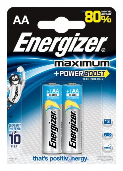 Батарейка Energizer LR06 BL2 Maximum/24/04778