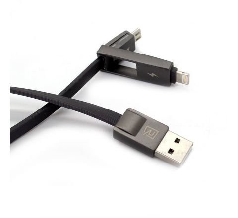 USB кабель Multi (2в1) Apl + Micro USB REM RC-042t STRIVE (черный)