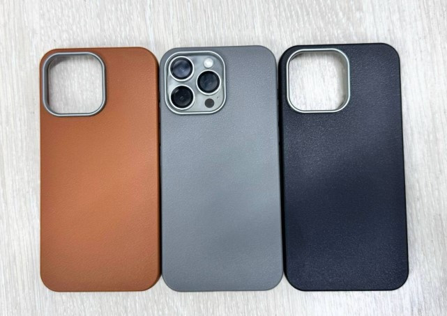 Накладка для Apl IPh 13,14, Под кожу с рамкой, черный