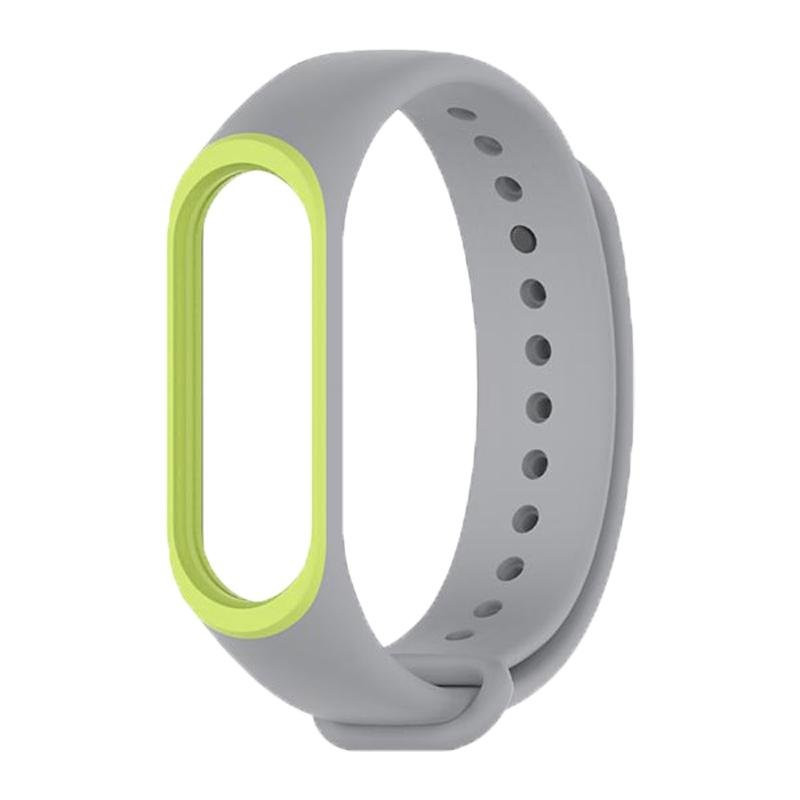 Ремешок для Mi band 3/4, серый-салатовый