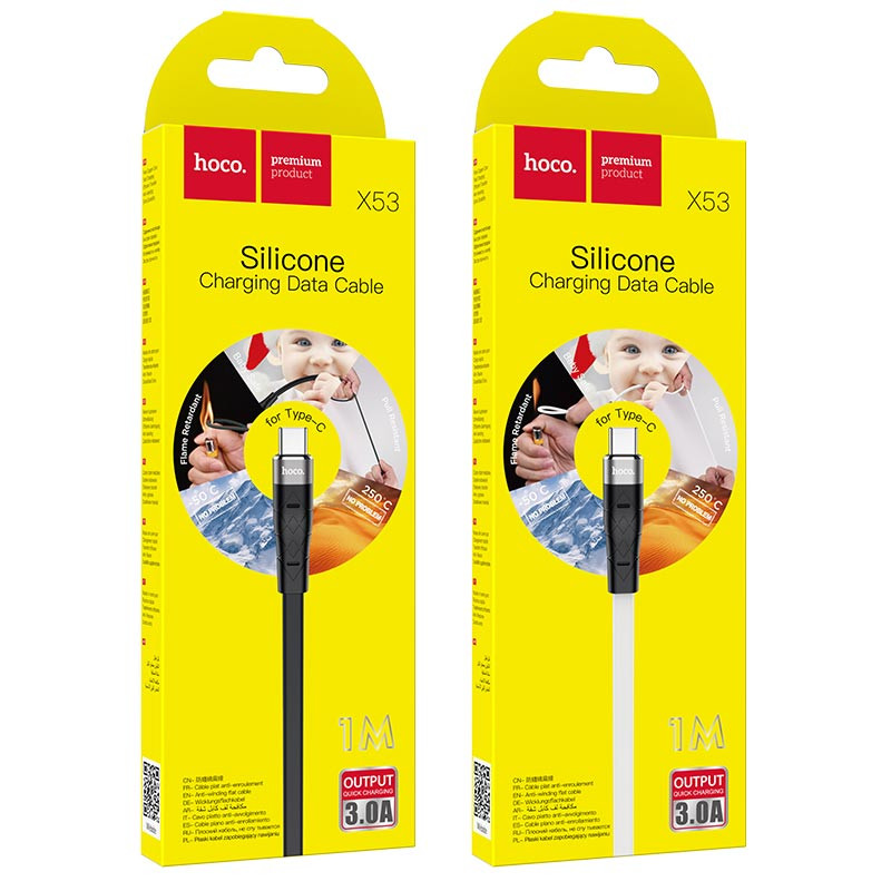 USB кабель для TYPE-C HOCO X53, силиконовый