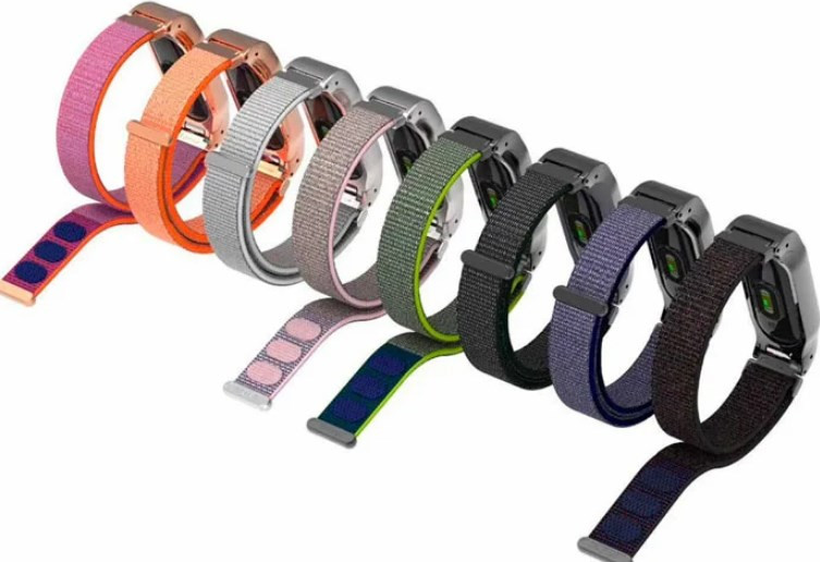 Ремешок для Mi band 3/4, нейлоновый на липучке, синий