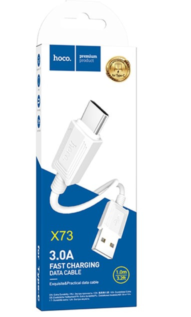 USB кабель для TYPE-C HOCO X73, 3A, 1 м