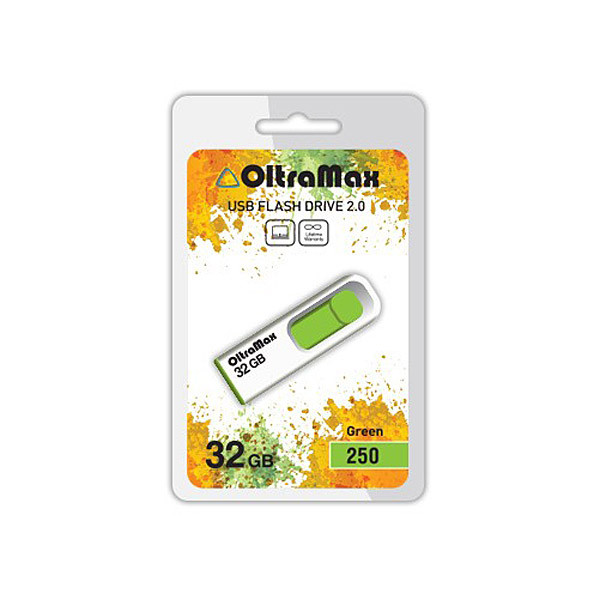 Флеш-накопитель 32Gb OltraMax 250, USB 2.0, зелёный