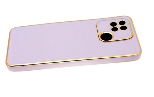 Накладка для REALME C20/C11 2021, золотая окантовка, сиреневый