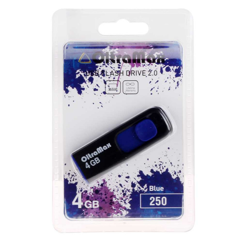 Флеш-накопитель 4Gb OltraMax 250, USB 2.0, синий