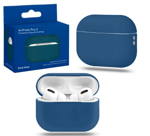 Чехол Airpods Pro 2, Silicon Case ,темно синий
