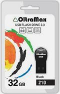 Флеш-накопитель 32Gb OltraMax 210, USB 2.0, чёрный