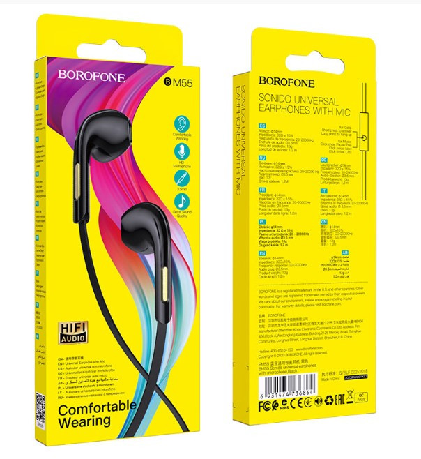 Гарнитура BOROFONE BM55 Sonido, Jack 3.5mm, 1.2 м