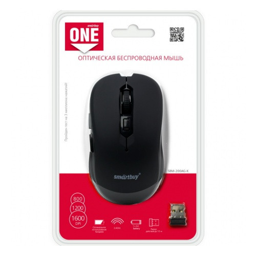 Мышь беспроводная Smartbuy ONE 200 черная