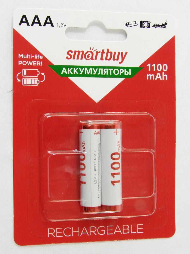 Аккумулятор Smartbuy AAA 1100MAh 2BL