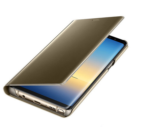 Чехол-книга для Huawei Y7 2019, Clear View, золото