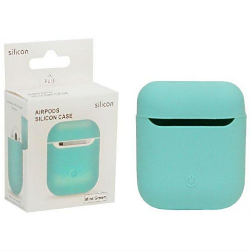 Чехол Airpods Silicon Case мятный