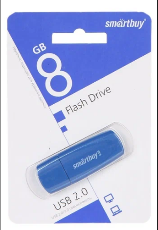 Флеш-накопитель 8Gb SmartBuy Scout, USB 2.0, синий