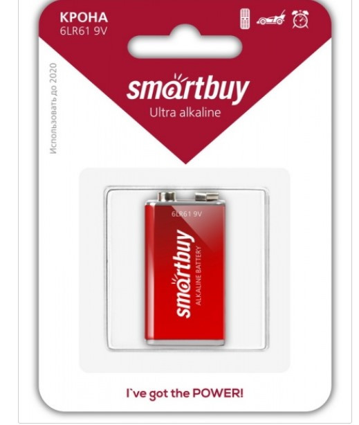 Батарейка Smartbuy 6LR61/1B крона