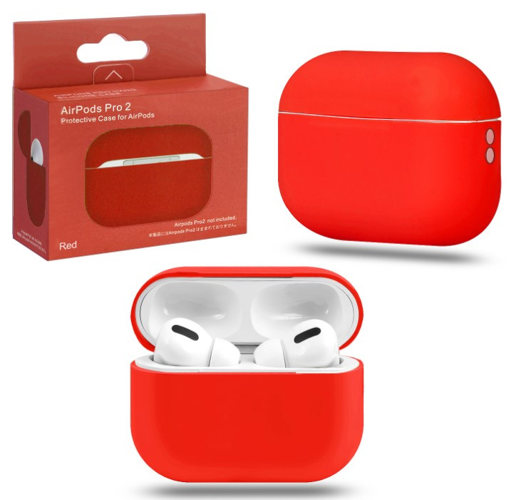 Чехол Airpods Pro 2, Silicon Case ,красный
