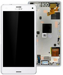 Дисплей для Sony D5803 (Z3 Compact) в сборе с сенсором (белый) Оригинал