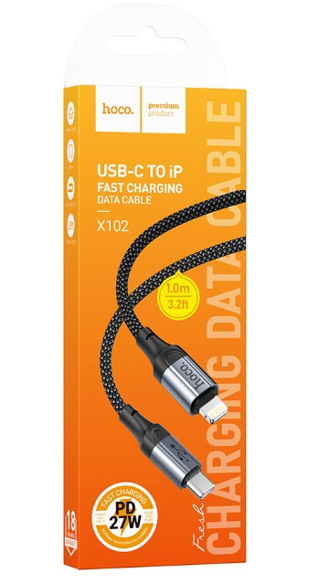 USB кабель HOCO X102 Type-c, Lightning, 27W