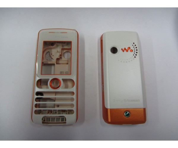 Корпус Оригинал SonyEricsson W200 (белый/оранжевый)