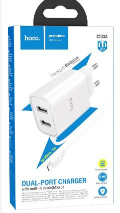 СЗУ HOCO C103A с кабелем micro