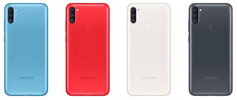 Крышка АКБ для Samsung A115F A11 красный