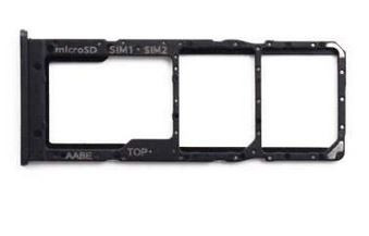 Контейнер SIM для Samsung A125F A12 черный