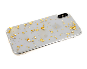 Накладка для XIAOMI Redmi Note 8T, Прозрачная, фольга, золото