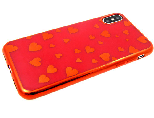 Силикон для HUAWEI Y7 2019, с сердечками, красный