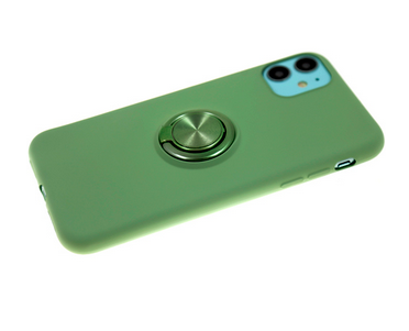 Силикон для XIAOMI Redmi Note 8T, Матовая с кольцом, оливковый