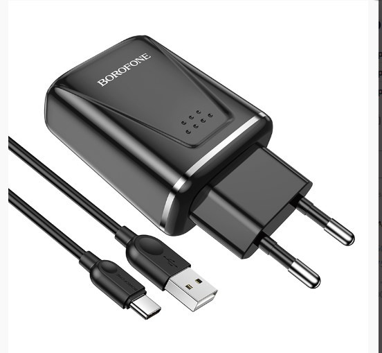 СЗУ BOROFONE BA54A Wide road 3.0A 2USB + кабель TYPE-C