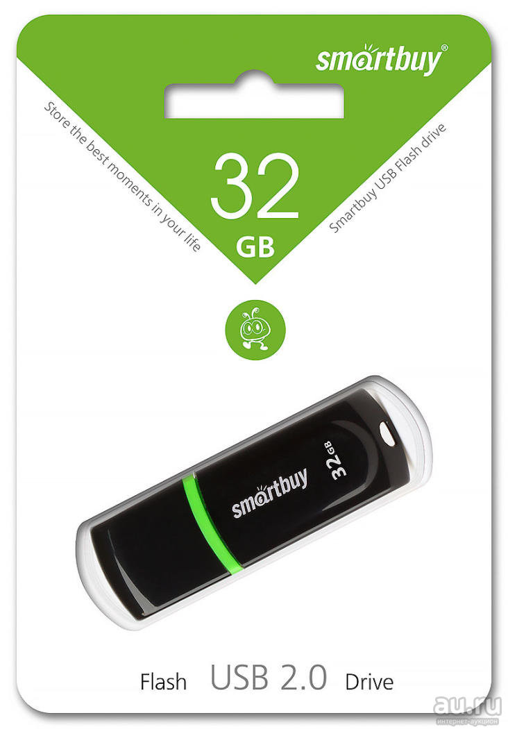 Флеш-накопитель 32Gb SmartBuy Glossy series, черный
