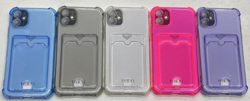 Накладка для TECNO SPARK 10/ Spark 10C, противоударный с защитой камеры с визитницей, цветной